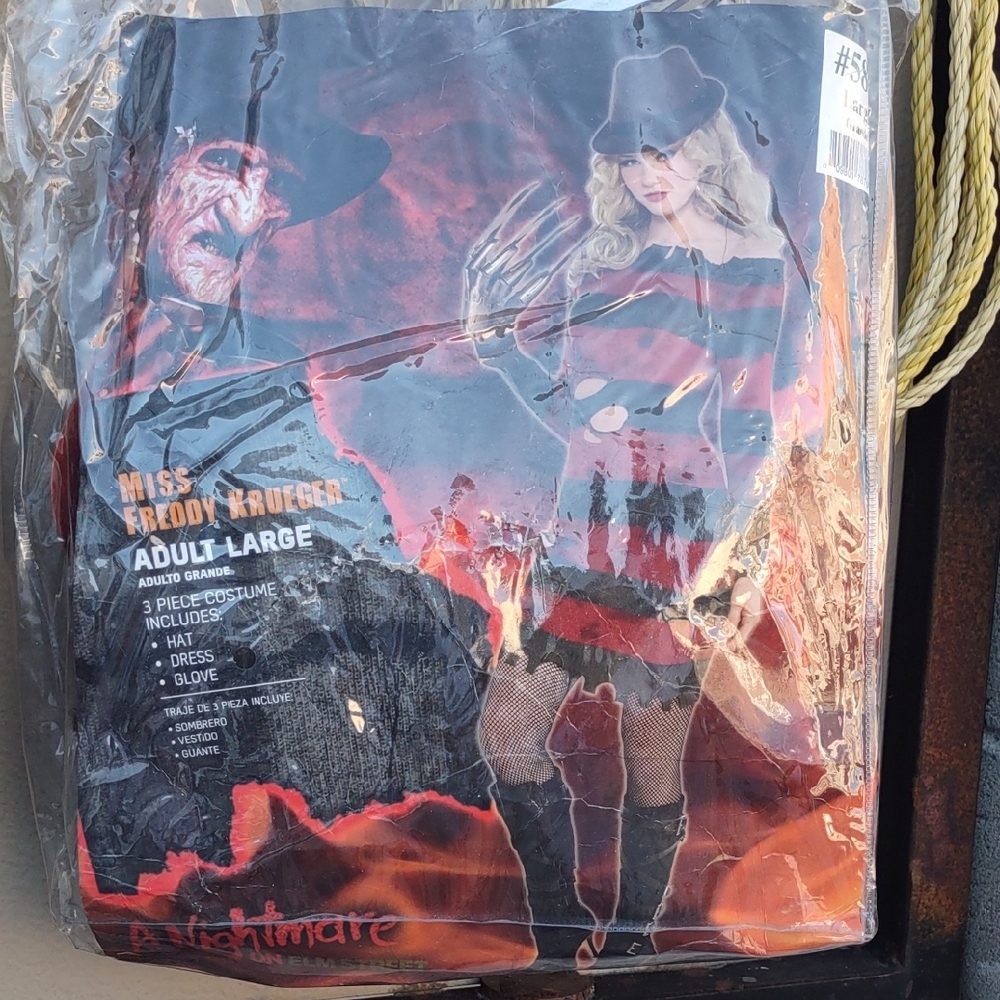 Nightmare Miss Freddy Krueger Costume - Black and Red